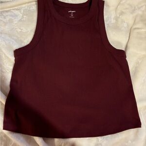 Old Navy cropped Women's Burgundy Tank Top
